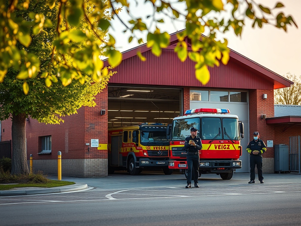 Strażacy z Komendy Miejskiej PSP Bytom podczas ślubowania nowego pracownika ratowniczo-gaśniczego